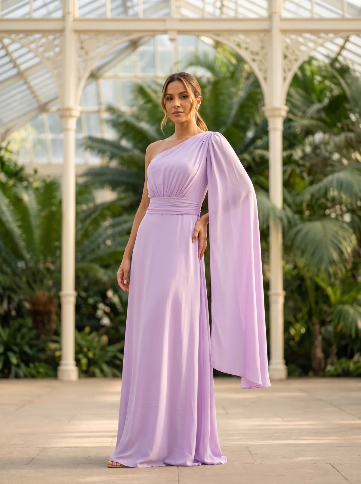 Vestido lilás para convidadas